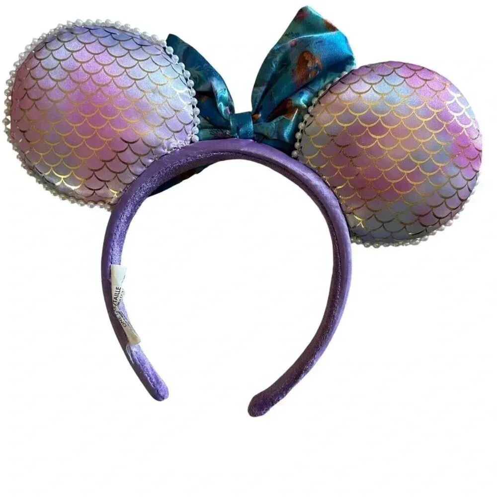 2023 The Little Mermaid Live Action Minnie Mouse Bow Ears Headband Disney Parks